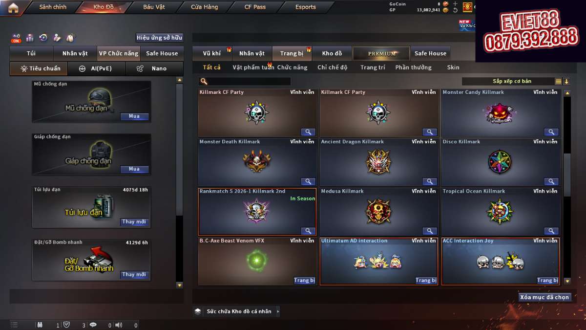 shop acc cf uy tin gia re